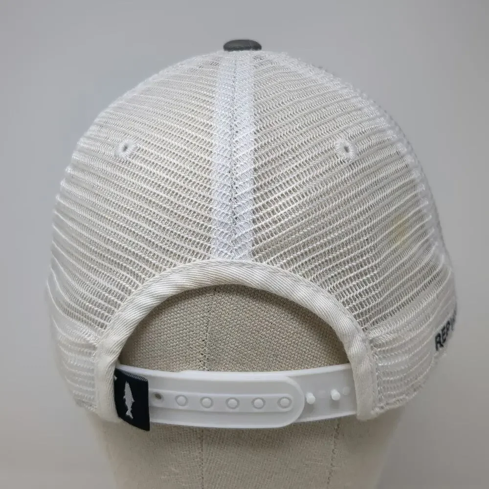 RepYourWater Trucker Hat Gray One Size Mesh Snapback Sunfish Patch Fishing Gear